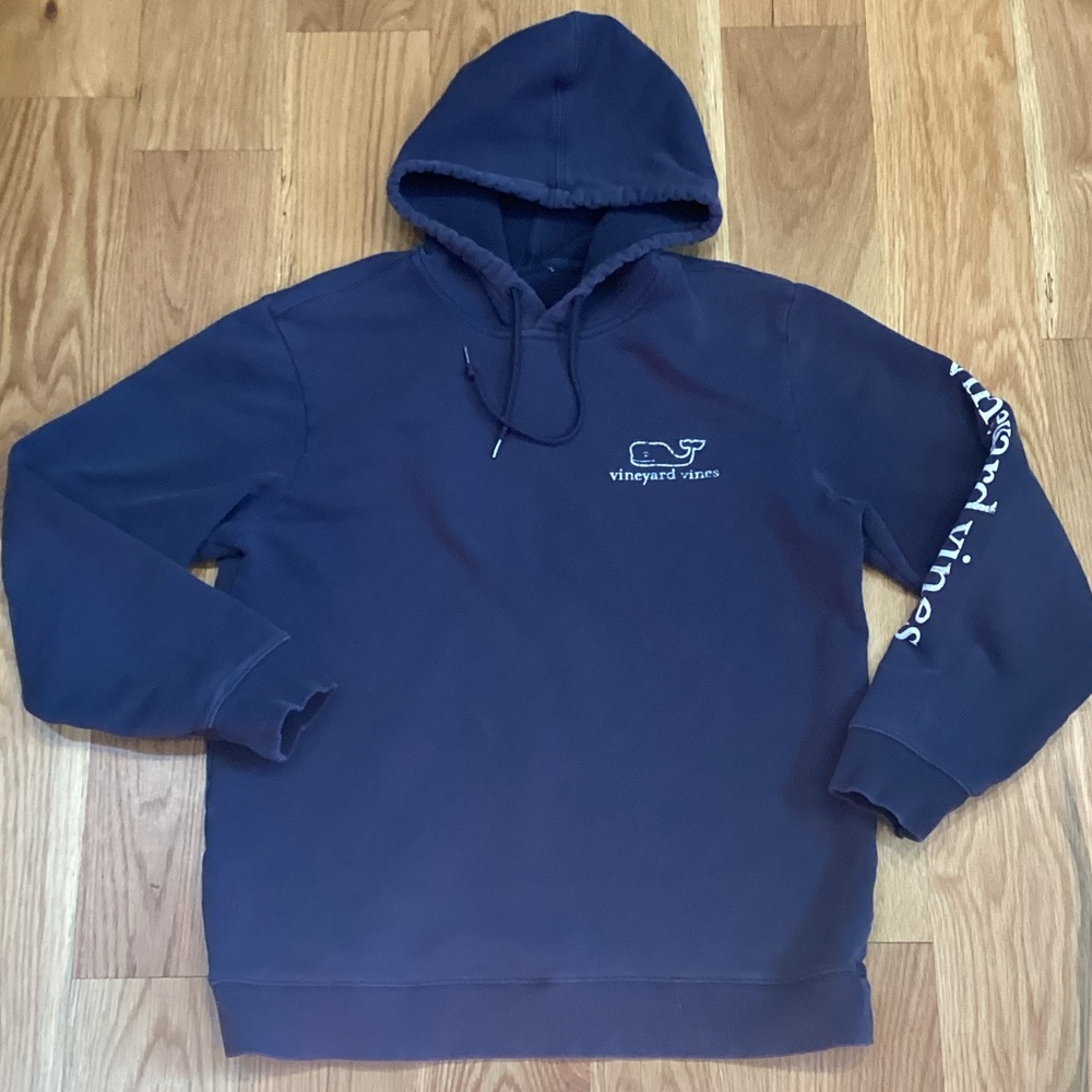 Men’s Vineyard Vines Navy Hoodie, Size Medium